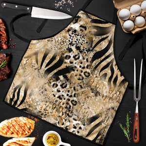 African Wild Animal Skins Apron Zebra Tiger Leopard Mix Skin