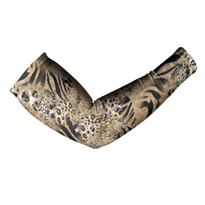 African Wild Animal Skins Arm Sleeves Zebra Tiger Leopard Mix Skin