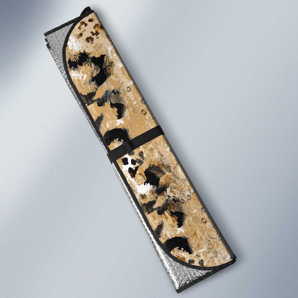 African Wild Animal Skins Auto Sun Shade Zebra Tiger Leopard Mix Skin