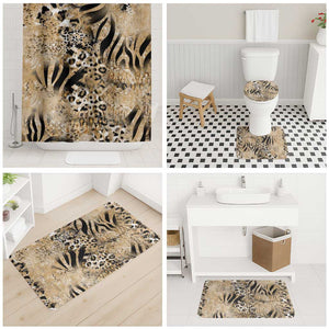 African Wild Animal Skins Bathroom Set Zebra Tiger Leopard Mix Skin