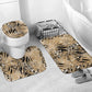 African Wild Animal Skins Bathroom Set Zebra Tiger Leopard Mix Skin
