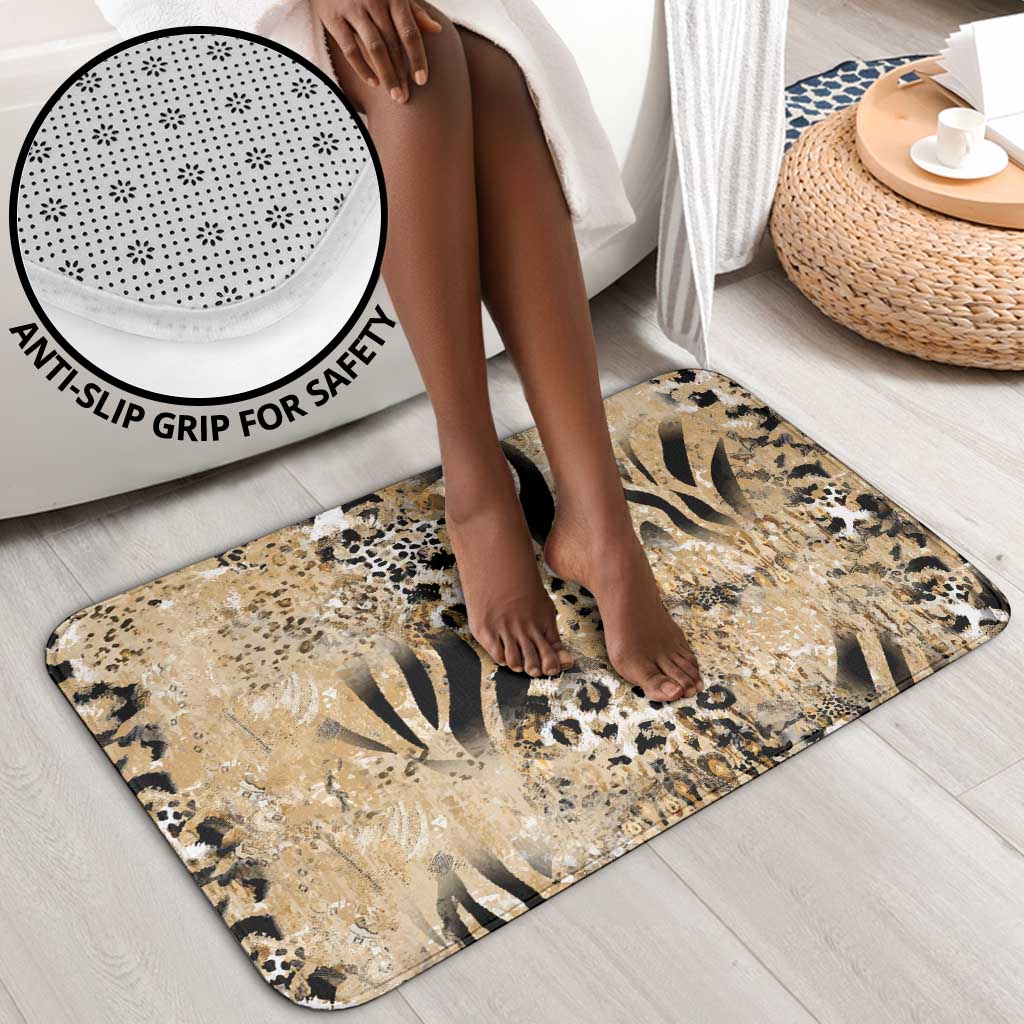 African Wild Animal Skins Bathroom Set Zebra Tiger Leopard Mix Skin