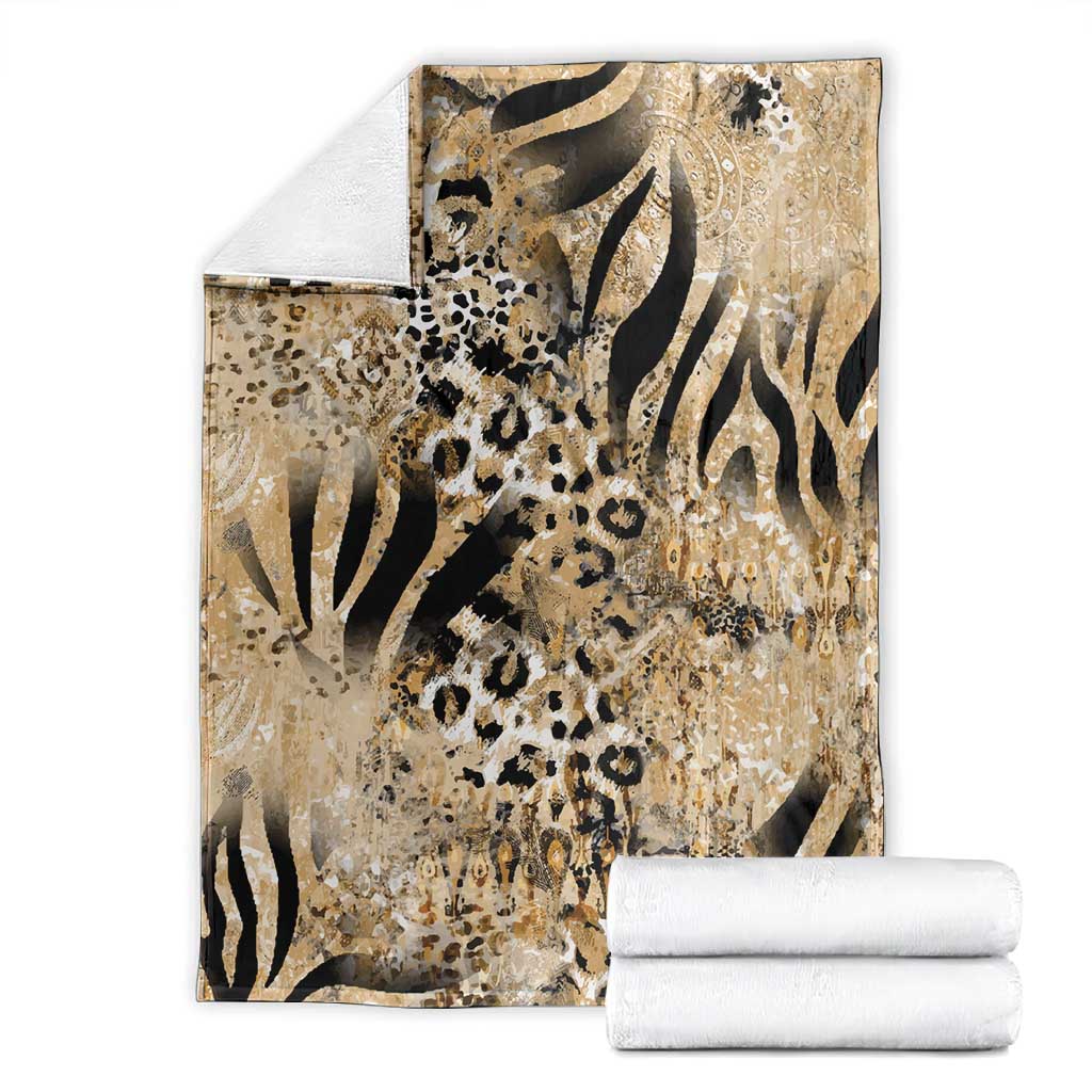 African Wild Animal Skins Blanket Zebra Tiger Leopard Mix Skin - African Pride
