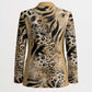 African Wild Animal Skins Blazer Zebra Tiger Leopard Mix Skin