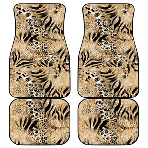 African Wild Animal Skins Car Mats Zebra Tiger Leopard Mix Skin - African Pride