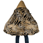 African Wild Animal Skins Cloak Zebra Tiger Leopard Mix Skin