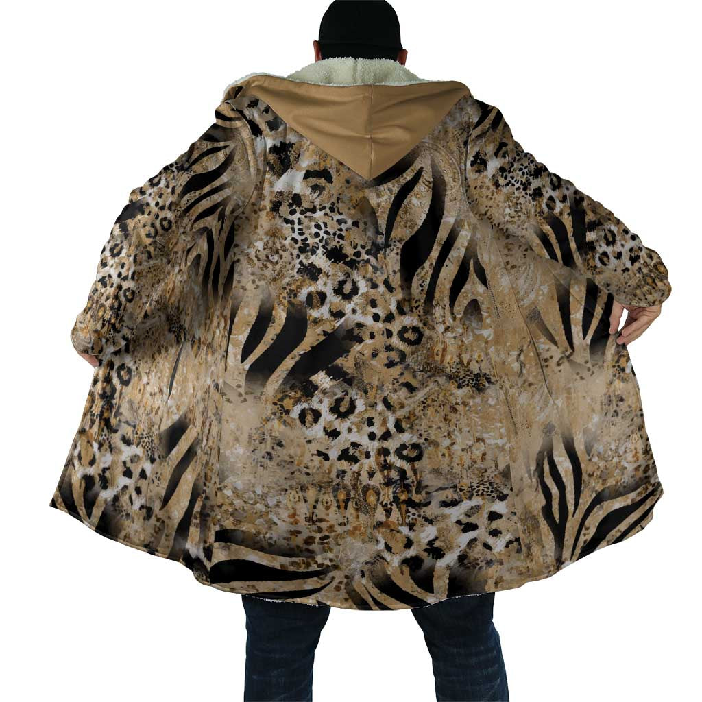 African Wild Animal Skins Cloak Zebra Tiger Leopard Mix Skin
