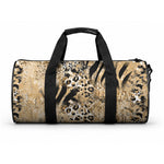 African Wild Animal Skins Duffle Bag Zebra Tiger Leopard Mix Skin