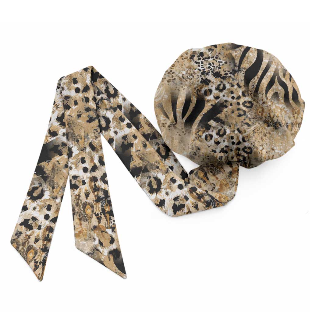 African Wild Animal Skins Easy Headwrap Zebra Tiger Leopard Mix Skin