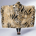 African Wild Animal Skins Hooded Blanket Zebra Tiger Leopard Mix Skin - African Pride