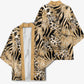African Wild Animal Skins Kimono Zebra Tiger Leopard Mix Skin