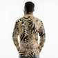 African Wild Animal Skins Long Sleeve Polo Shirt Zebra Tiger Leopard Mix Skin - African Pride