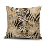 African Wild Animal Skins Pillow Cover Zebra Tiger Leopard Mix Skin