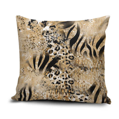 African Wild Animal Skins Pillow Cover Zebra Tiger Leopard Mix Skin