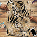 African Wild Animal Skins Puzzle Zebra Tiger Leopard Mix Skin