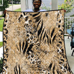African Wild Animal Skins Quilt Zebra Tiger Leopard Mix Skin - African Pride