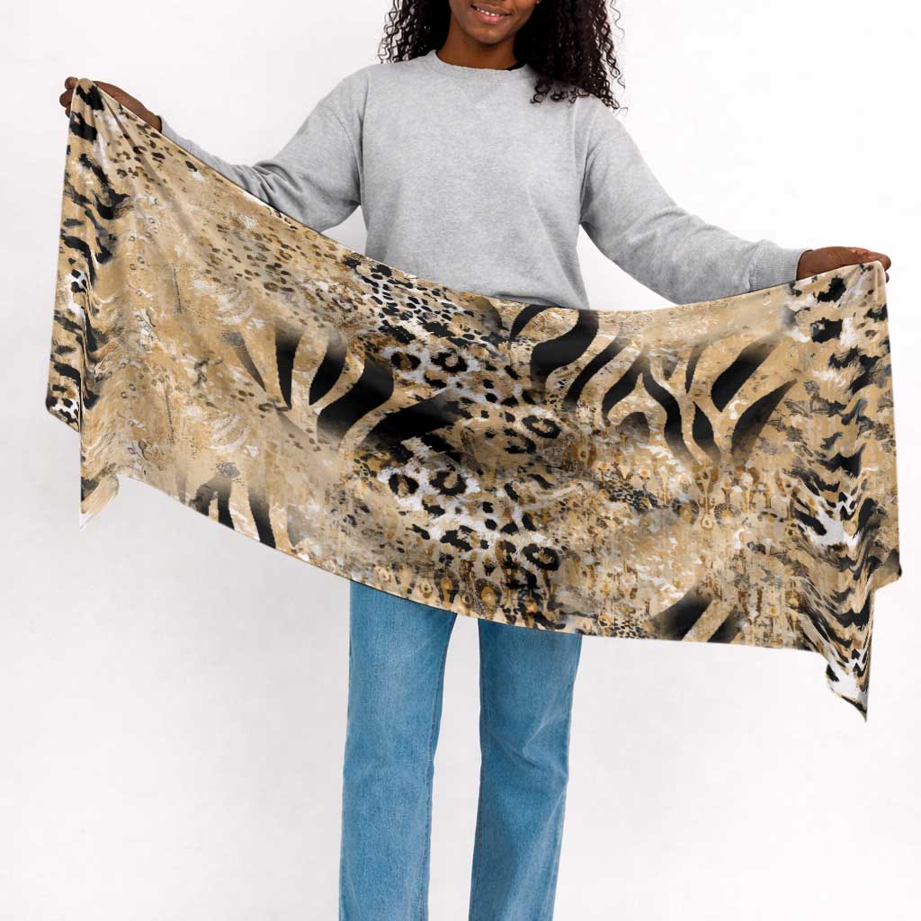 African Wild Animal Skins Simple Headwrap Zebra Tiger Leopard Mix Skin