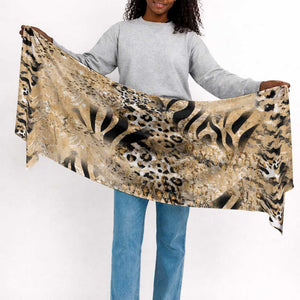 African Wild Animal Skins Simple Headwrap Zebra Tiger Leopard Mix Skin