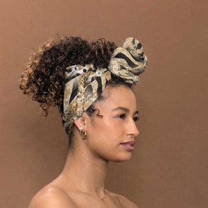 African Wild Animal Skins Simple Headwrap Zebra Tiger Leopard Mix Skin