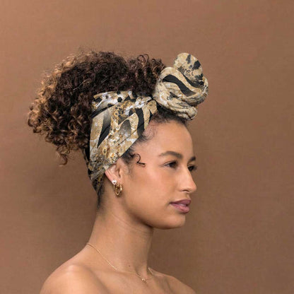 African Wild Animal Skins Simple Headwrap Zebra Tiger Leopard Mix Skin
