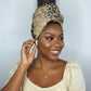 African Wild Animal Skins Simple Headwrap Zebra Tiger Leopard Mix Skin