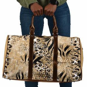 African Wild Animal Skins Travel Bag Zebra Tiger Leopard Mix Skin
