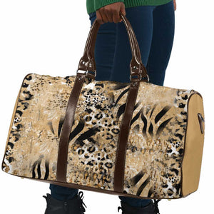 African Wild Animal Skins Travel Bag Zebra Tiger Leopard Mix Skin