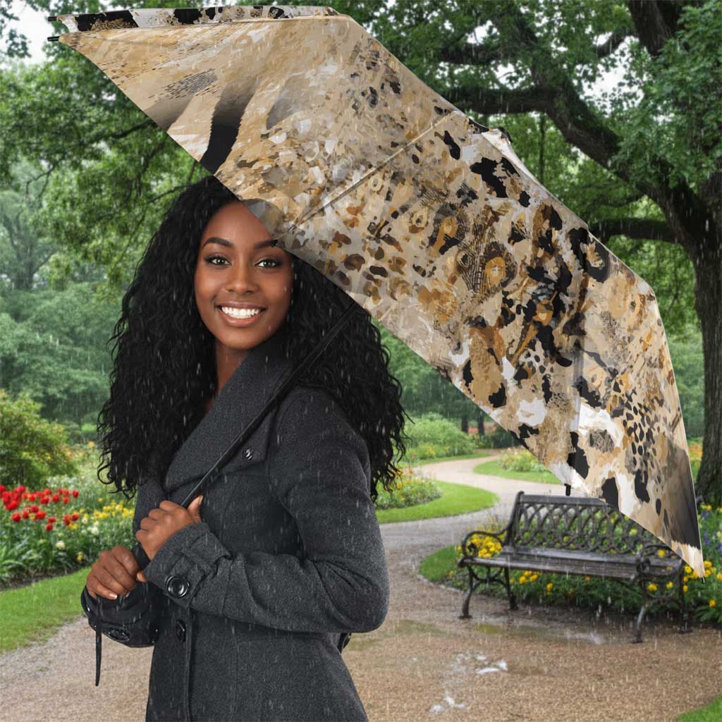 African Wild Animal Skins Umbrella Zebra Tiger Leopard Mix Skin