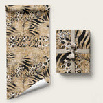 African Wild Animal Skins Wrapping Paper Zebra Tiger Leopard Mix Skin - African Pride