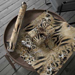 African Wild Animal Skins Wrapping Paper Zebra Tiger Leopard Mix Skin - African Pride
