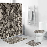 African Wild Animal Skins Bathroom Set Snake and Crocodile Mix Skin