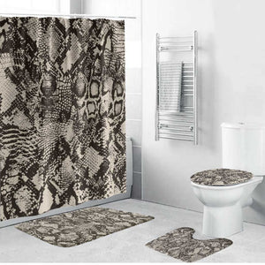 African Wild Animal Skins Bathroom Set Snake and Crocodile Mix Skin