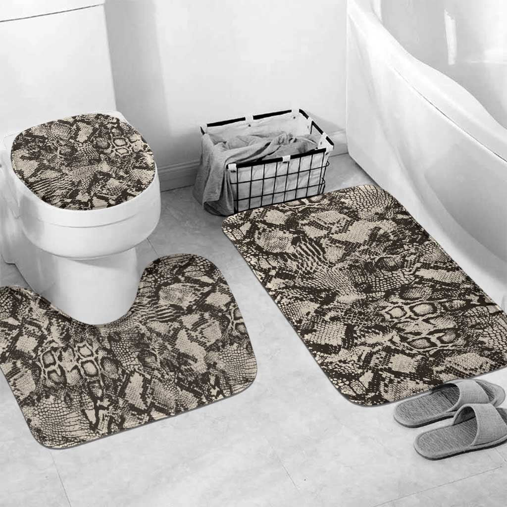African Wild Animal Skins Bathroom Set Snake and Crocodile Mix Skin