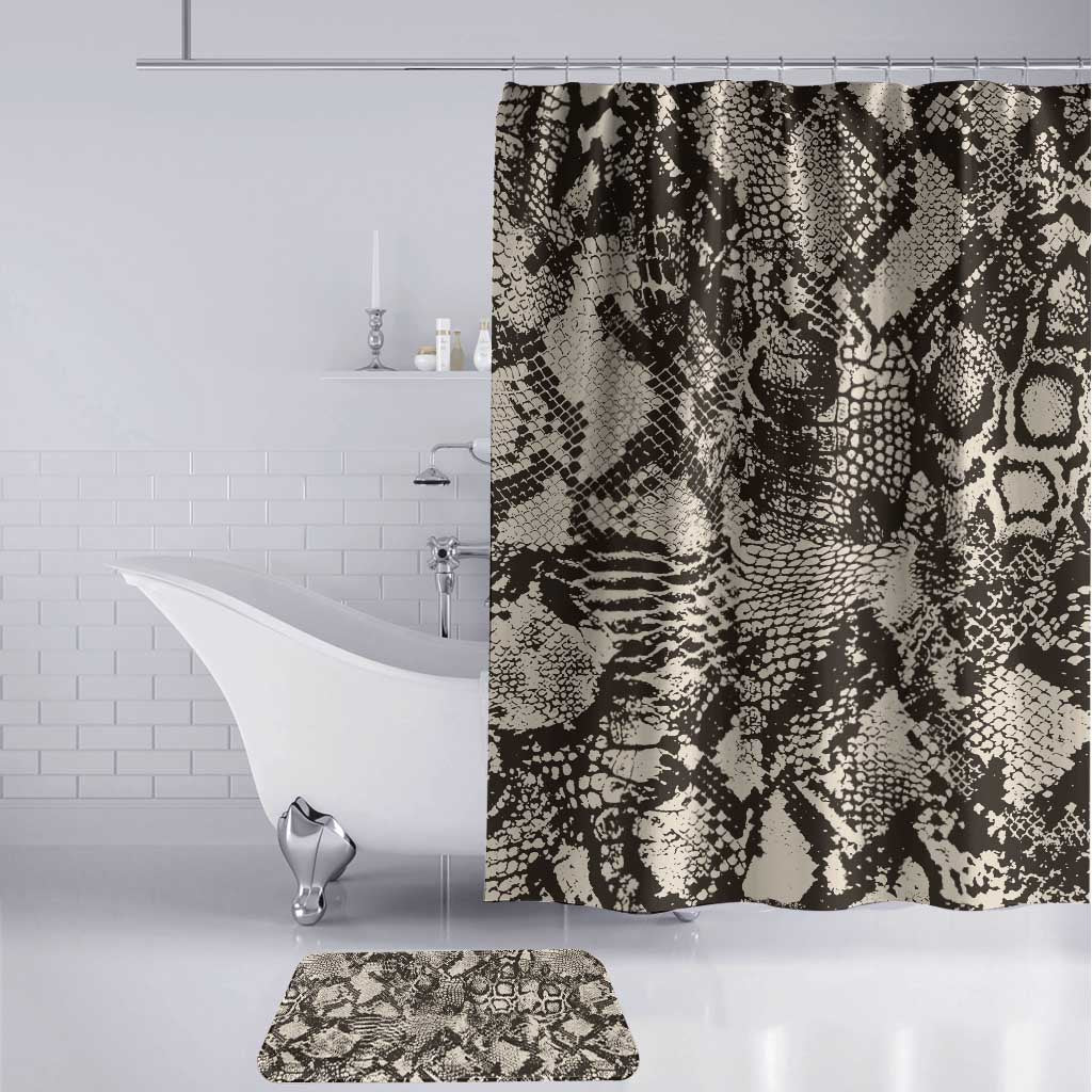 African Wild Animal Skins Bathroom Set Snake and Crocodile Mix Skin