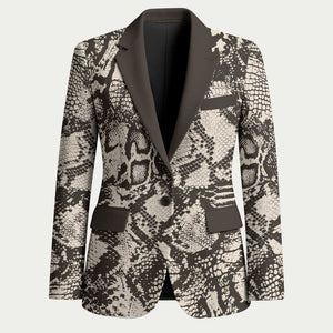 African Wild Animal Skins Blazer Snake and Crocodile Mix Skin