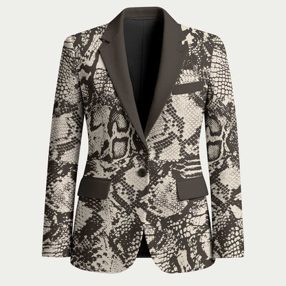 African Wild Animal Skins Blazer Snake and Crocodile Mix Skin
