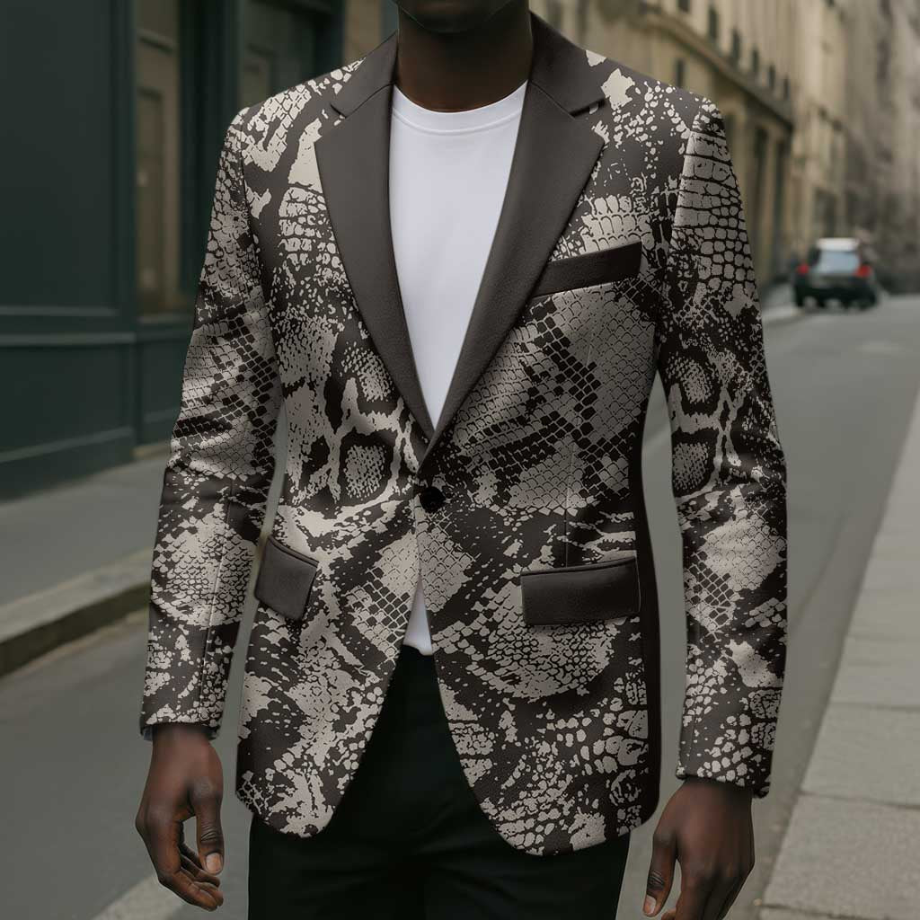 African Wild Animal Skins Blazer Snake and Crocodile Mix Skin