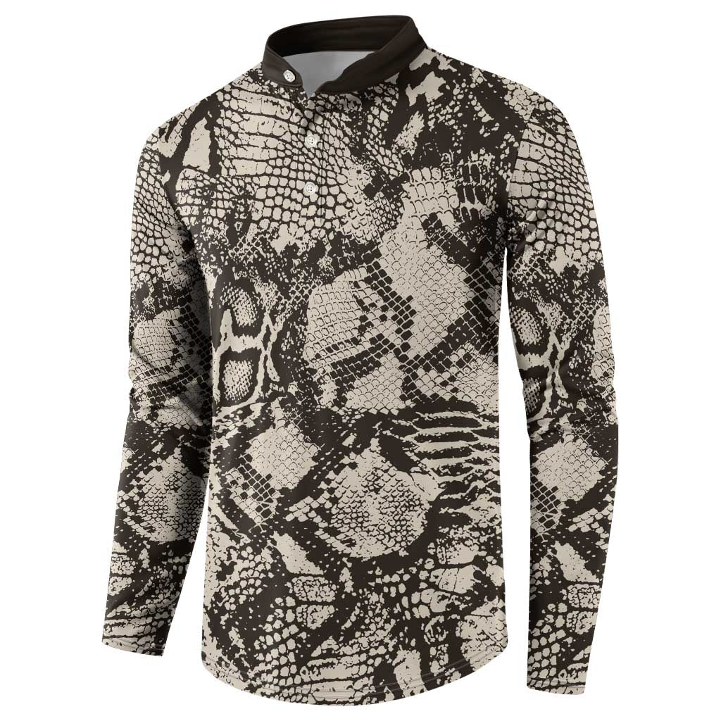 African Wild Animal Skins Button Sweatshirt Snake and Crocodile Mix Skin
