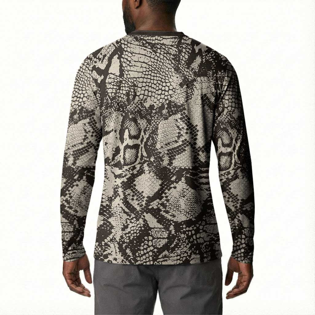 African Wild Animal Skins Button Sweatshirt Snake and Crocodile Mix Skin