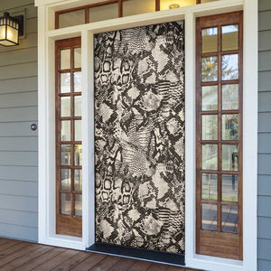 African Wild Animal Skins Door Cover Snake and Crocodile Mix Skin