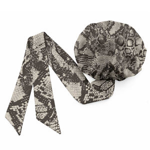 African Wild Animal Skins Easy Headwrap Snake and Crocodile Mix Skin