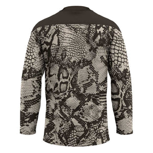 African Wild Animal Skins Hockey Jersey Snake and Crocodile Mix Skin
