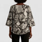 African Wild Animal Skins Kimono Sleeve Blouse Snake and Crocodile Mix Skin