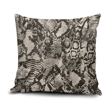 African Wild Animal Skins Pillow Cover Snake and Crocodile Mix Skin