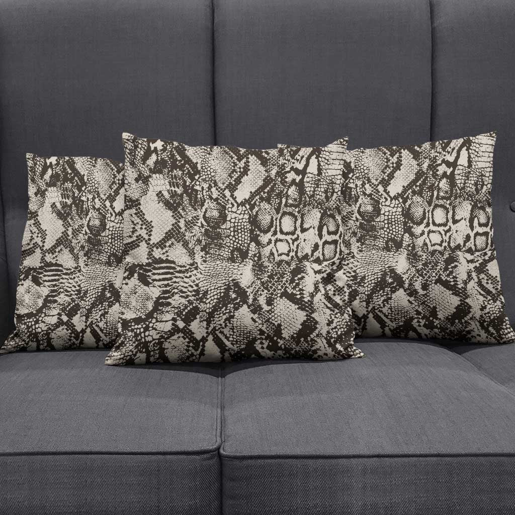 African Wild Animal Skins Pillow Cover Snake and Crocodile Mix Skin