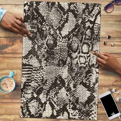African Wild Animal Skins Puzzle Snake and Crocodile Mix Skin