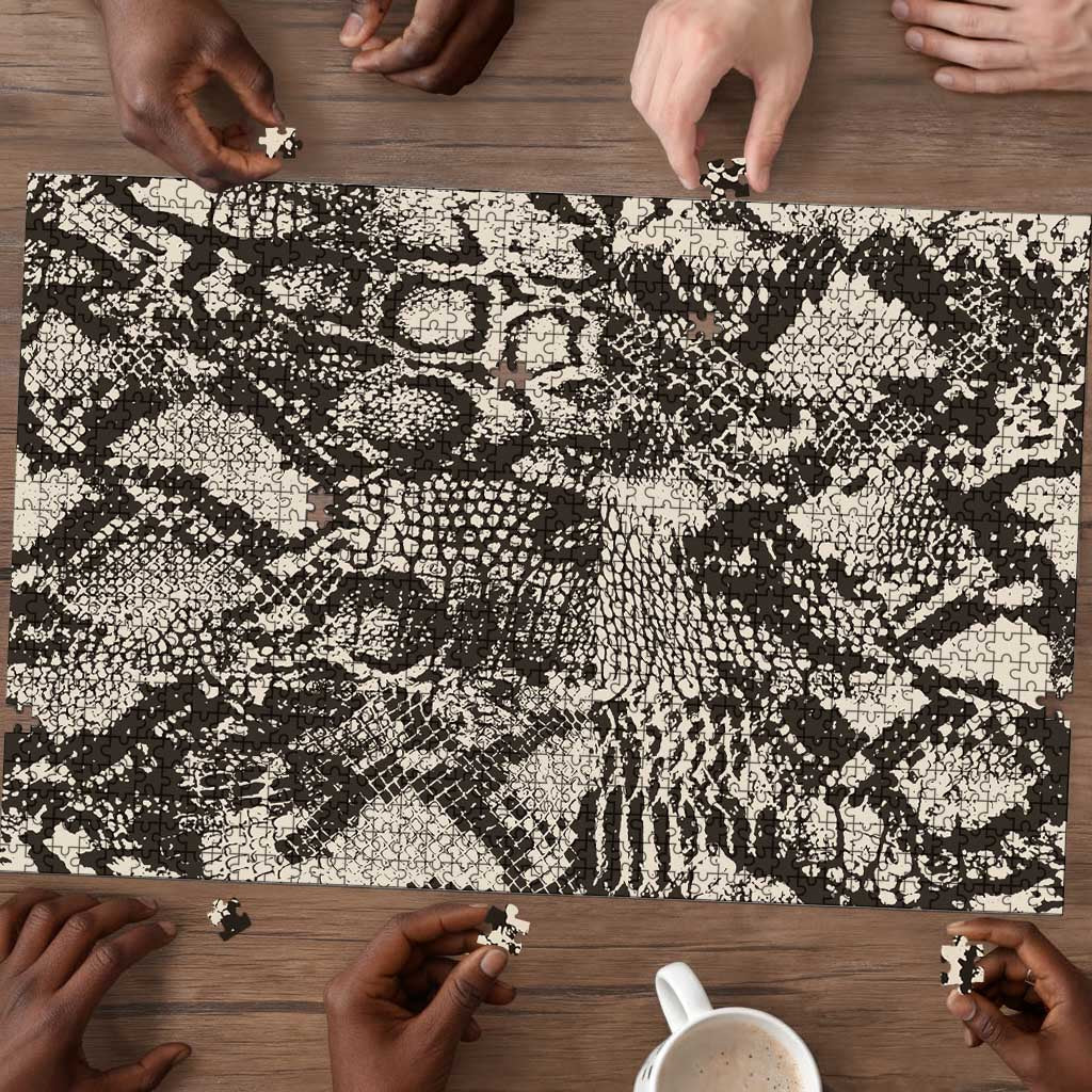 African Wild Animal Skins Puzzle Snake and Crocodile Mix Skin