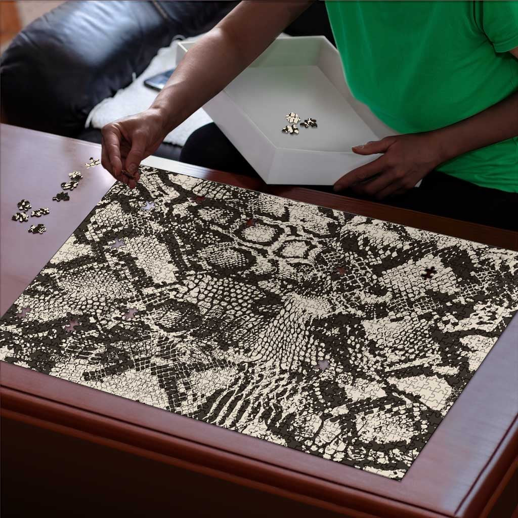 African Wild Animal Skins Puzzle Snake and Crocodile Mix Skin