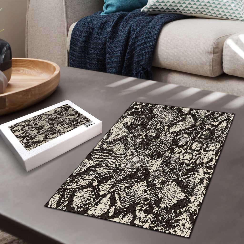 African Wild Animal Skins Puzzle Snake and Crocodile Mix Skin
