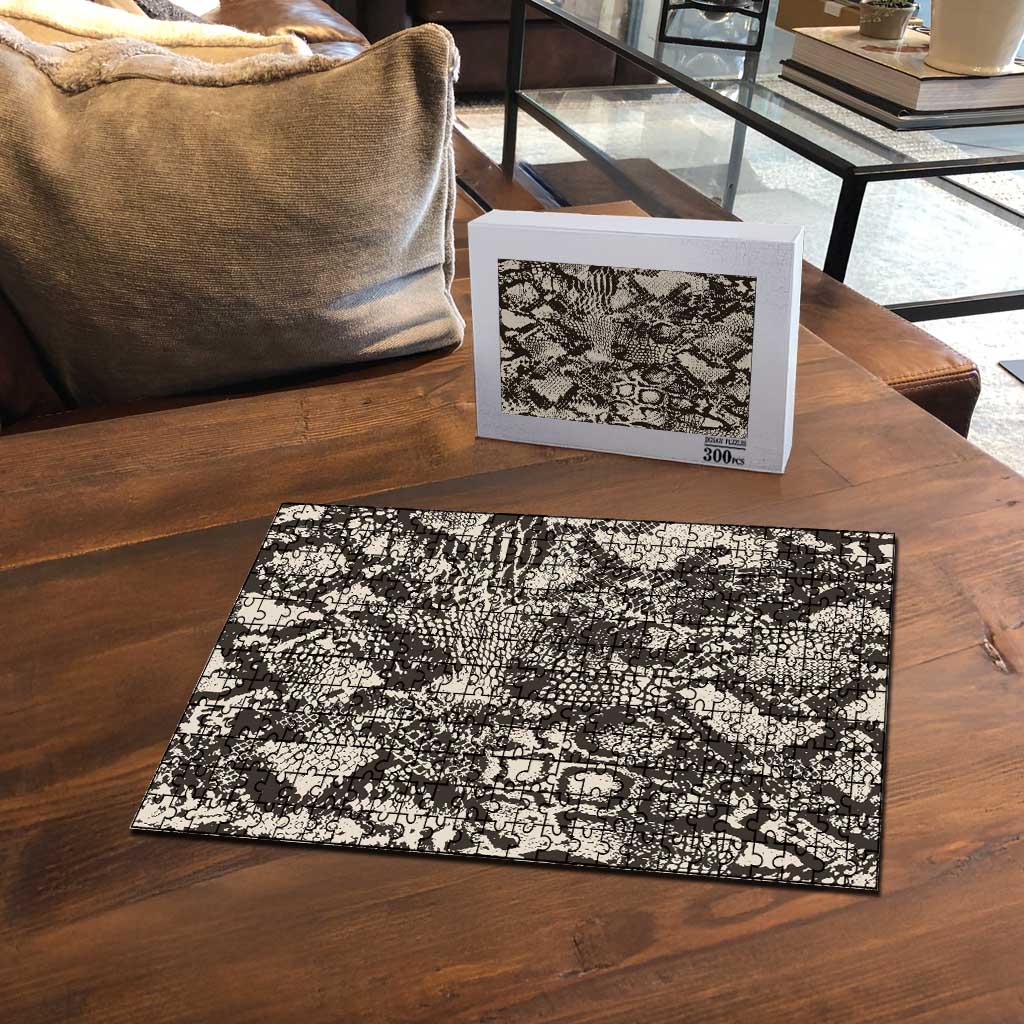 African Wild Animal Skins Puzzle Snake and Crocodile Mix Skin